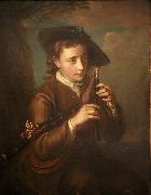 Philippe Mercier Bagpipe player oil painting reproduction